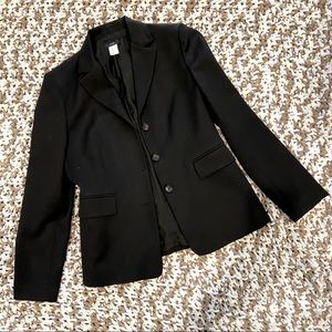 J. Crew 3-Button Black Wool Blazer Size 8